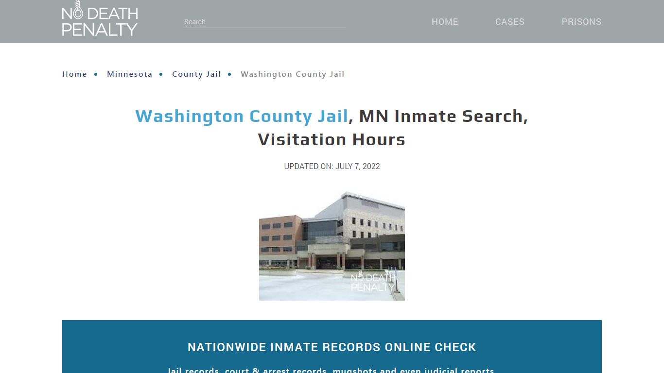 Washington County Jail, MN Inmate Search, Visitation Hours